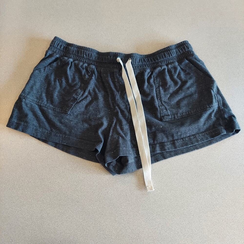 Just Be Shorts Womens Large Black With Pockets Drawstring Waistband